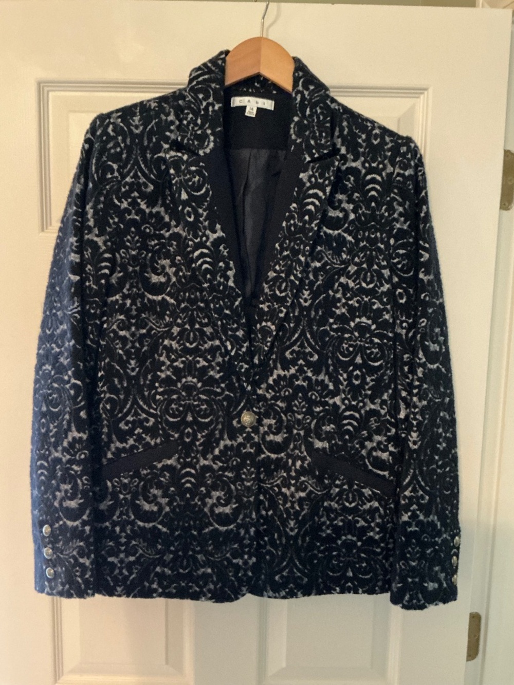 Cabi Navy Velvet Blazer
